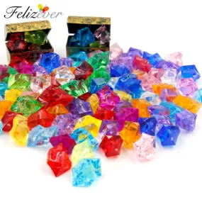 100Pcs Pirate Jewels Treasure Chest Pirate Party Favors Party Decorations Acrylic Crystal Gems Vase