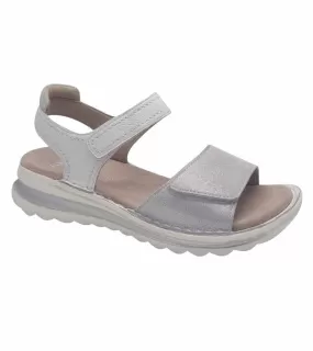 Ara Womens Sandal Leather White Shimmer Comfort Fit Sandal Tampa 2.0 - 12-47207