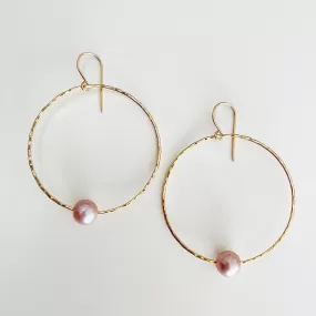 Hinuhinu Edison Pearl Hoops