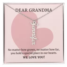 No Matter How Grown, To Grandma Gift, Custom Multi Grandchildren Name Necklace