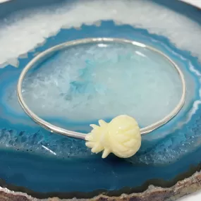 Pineapple bead bangle - resin pineapple (B427)